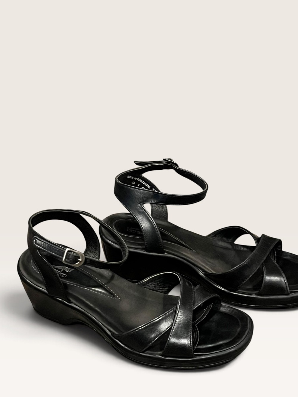 Dansko Arabella Black Leather Sandals EU 39